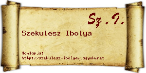 Szekulesz Ibolya névjegykártya