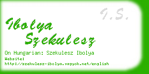 ibolya szekulesz business card